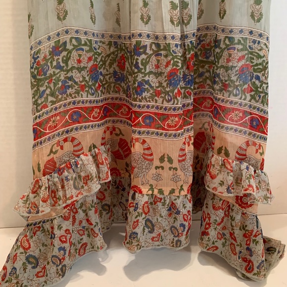 Solitaire Sheer Multi Print Ruffle Tunic - Picture 3 of 8